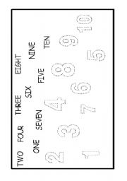 English worksheet: Numbers