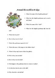 English Worksheet: Around the world in 80 days