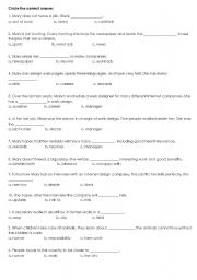 English Worksheet: Vocabulary test