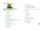 English Worksheet: st patricks day quiz