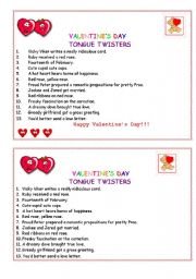 VALENTINES DAY TONGUE TWISTERS :):):)