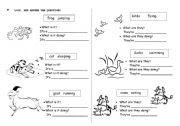 English Worksheet: farm animals actions