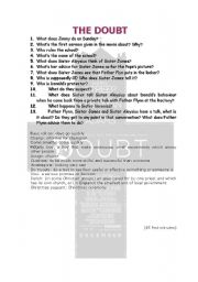English worksheet: THE DOUBT (45 FIRST MINUTES)