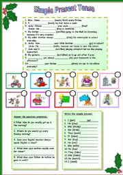 English Worksheet: Simple Present tense