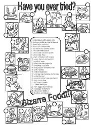English Worksheet: Bizarre food