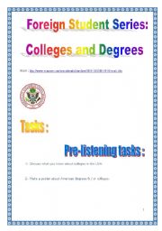 PROJECT: colleges & degrees in the USA  (7 pages)