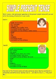 English worksheet: SIMPLE PRESENT TENSE