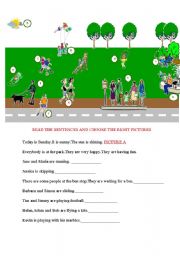 English Worksheet: PRESENT CONTINUOUS TENSE