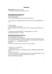 English worksheet: lesson plan- zoo animals