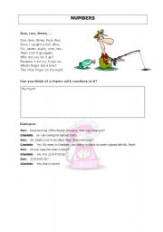 English worksheet: numbers