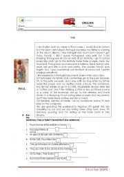 English Worksheet: Written test