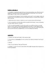 English worksheet: riddles