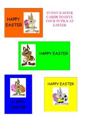 English worksheet: EASTER CARDS