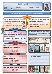 English Worksheet: PAST SIMPLE OF REGULAR VERBS (AFFIRMATIVE)