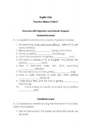 English worksheet: Adjective and Adverb Degrees