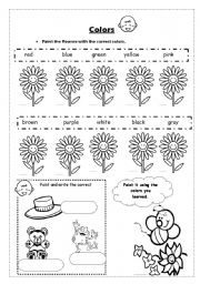 English Worksheet: colors