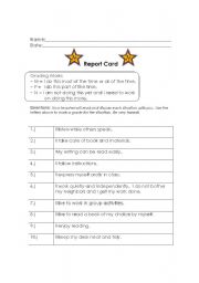 English worksheet: report