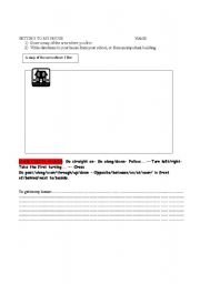 English worksheet: Getting to my house