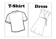 English Worksheet: Clothes Flash cards