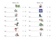 English worksheet: Can Speaking Practice Mingle Activity