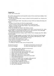 English worksheet: complex test