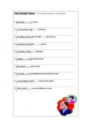 English worksheet: Past Simple Worksheet