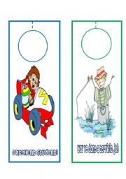 6 DIFFERENT DOOR HANGERS FOR BOYS