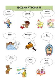 English Worksheet: EXCLAMATIONS !!!