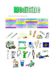 English Worksheet: Medicine