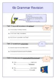 English worksheet: grammar revision, mixed grammar