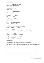 English worksheet: Grammar