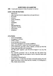 English Worksheet: advertising and marketing