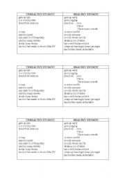 English worksheet:                                    Being healthy