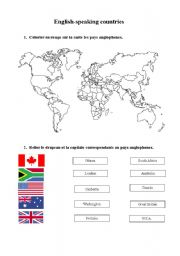 English Worksheet: Englis-speaking countries