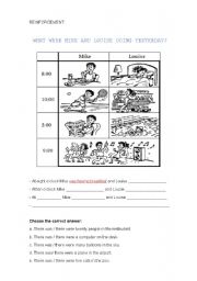 English Worksheet: Past Continuous: Reinforcement & Extension