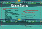 English worksheet: Relative Clauses