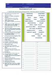 test on environment and ecology