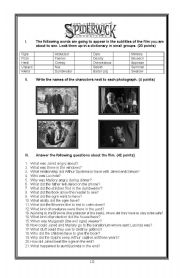 English Worksheet: The Spiderwick Chronicles Film activity