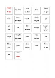 English Worksheet: Irregular Verbs- Domino play