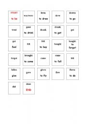 English worksheet: Irregular Verbs- Domino play