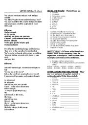 English worksheet: Song: Let me out (Bens Brother)