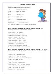 English Worksheet: Present Perfect Tense