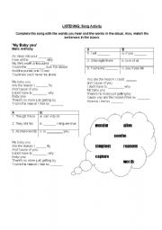 English worksheet: My baby you song activity
