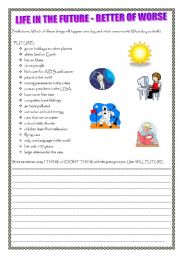 English Worksheet: Life in the future