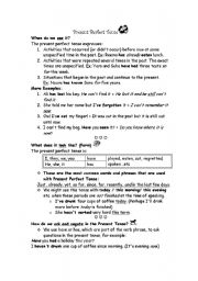 English Worksheet: Present Perfect Tense