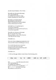 English worksheet: Another Day In Paradise - Phil Collins