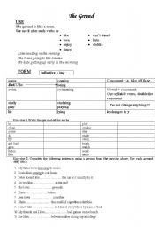 English Worksheet: Gerund + Would like