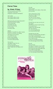 English Worksheet: Eternal flame Atomic Kittens