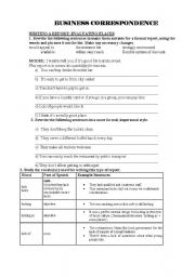 English Worksheet: Writing a Report 