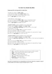 English worksheet: Diana Krall - Ive got you under my skin